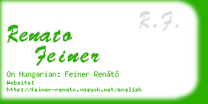 renato feiner business card